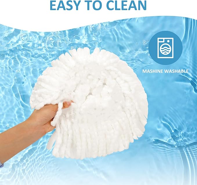 12 Pack Mop Heads Replacements for O-Cedar, Compatible with O Ceda EasyWring Spin Mop Replace Refills for Ocedar, Deep Cleaning Machine Washable and Easy-to-Replace