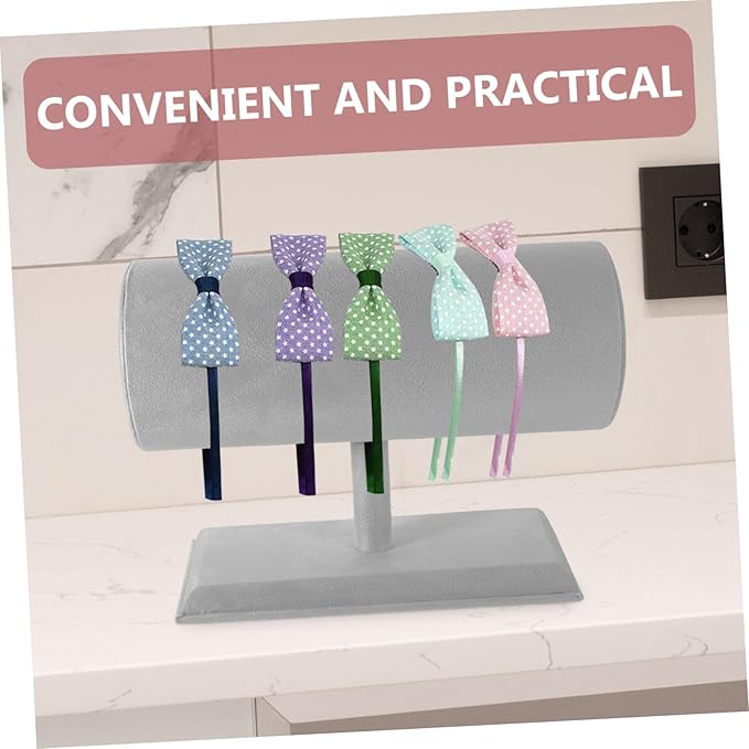 Garneck Headband Storage Organizer for Girls Hair Accessory Display Holder Compact Desktop Stand Stable Base Stylish Headdress Rack for Vanity Bedroom Decor