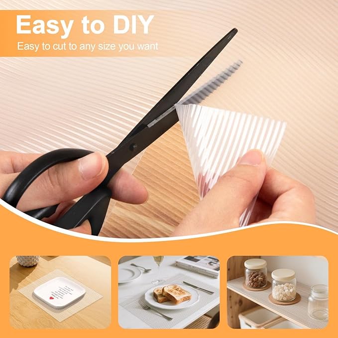 FEXIA Shelf Liners for Kitchen Cabinets Non-Slip Drawer Liner 17.5 Inches x 30 FT Waterproof & Oil-Proof Non Adhesive Durable Material Fridge Liner for Shelves