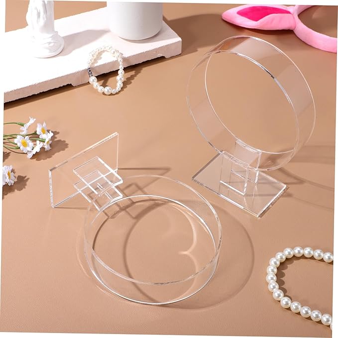 2 Tier Acrylic Headband Holder Hair Accessory Organizer Rack Hairband Display Stand