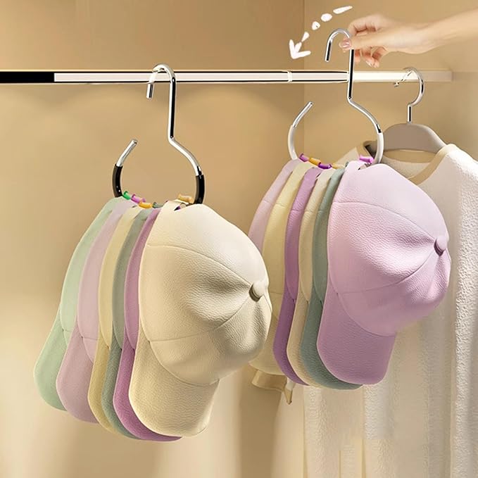 Open Rings Designs Hanger Scarf Hangers Nonslip Belt Organizers for Wardrobe Storage.White.Approx.14x15cm