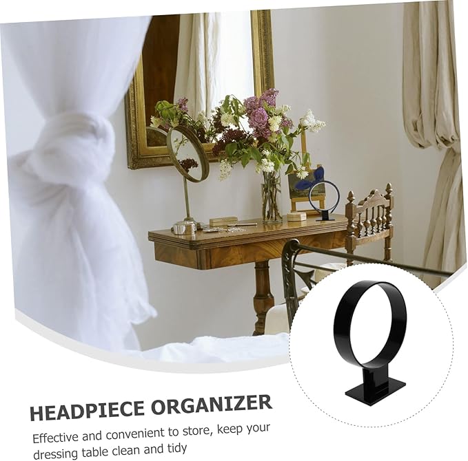 2pcs Acrylic Headband Holder Display Stand Round Shape Hair Accessories Organizer for Tidy Room for Hairbands Headbands for Shops and Boutiques Compact Design