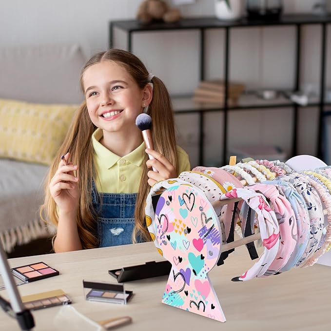 Basumee Headband Holder - Hair Accessories Organizer for Girls' Headbands, Hair Hoops, and Room Decors