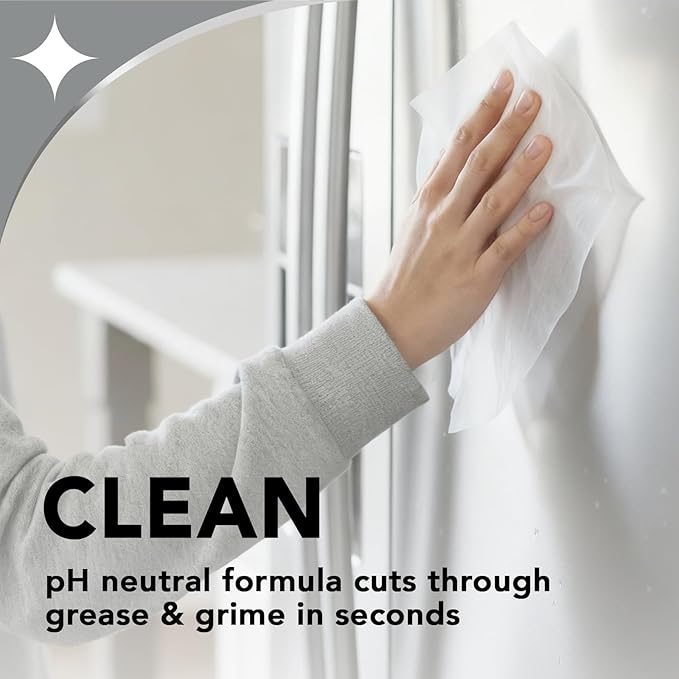Weiman Stainless Steel Cleaner, 30 Count Cleaning Wipes, Removes Dirt, Grime, and Grease, No Streaks or Residue, Stainless Steel Polish for a Sparkling Clean and Shiny Surface, Cleaning Supplies