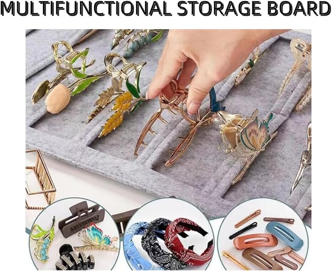 Hanging Claw Clip Organizer for Women Large Capacity Hair Bows Holder Hair Accessories Storage for Sunglasses, Hair Clips, Jewelry, Headbands, Claw Clips Organizer