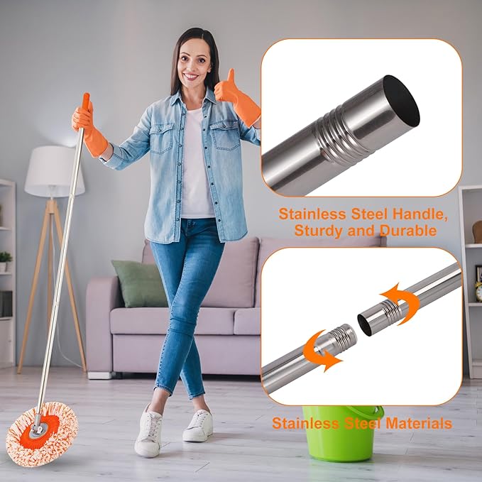 Wall Mop, Primium 68” Wall Cleaner, High-Quality Baseboard Cleaner, Professional-Grade Baseboard Cleaner Tool with Handle, Superior Quality Dust Mop, Efficient Ceiling Fan Cleaner Duster