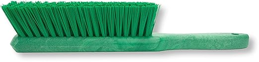SPARTA Handheld Soft Counter Brush 8 Inch Bristle Span, Multi-Use Dust Brush with 5 Inch Handle for Tables, Countertops, and Delicate Surfaces, Polyester, Green
