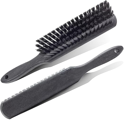 SPARTA Handheld Soft Counter Brush 8 Inch Bristle Span, Multi-Use Dust Brush with 5 Inch Handle for Tables, Countertops, and Delicate Surfaces, Polyester, Black, (Pack of 6)