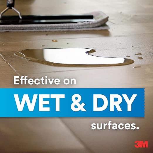 3M Easy Trap Sweep and Dust Sheets, 1 Roll of 250 8" x 6" Sheets, Disposable Easy Sweep Floor Duster, Picks Up 8x More Dirt, Dust, Sand, Hair, Works on Dry or Wet Surfaces, 55654W