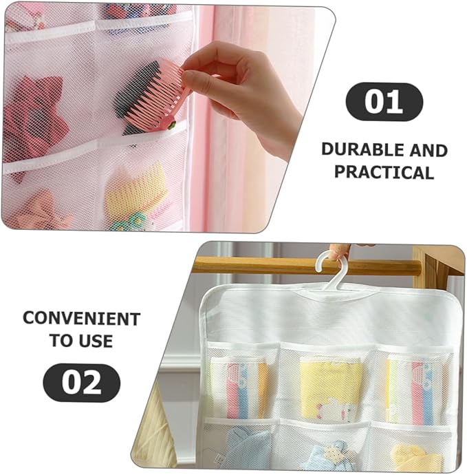 Vertical Hanging Hair Accessory Organizer Boys and Girls Headband Storage Hanger Wall Pouch for Hair Bow Holder Clips
