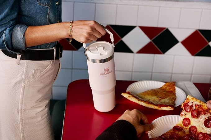 STANLEY IceFlow 2.0 Flip Straw Tumbler with Handle 20 oz | Twist On Lid and Flip Up Straw | Leak Resistant Water Bottle | Insulated Stainless Steel | BPA-Free | Coastal Teal