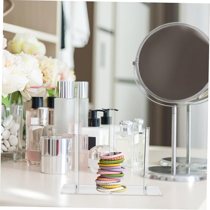 FRCOLOR Hair Tie Display Stand Acrylic Organizer Hairband Holder Rack Scrunchie Storage Hair Accessories Organizer