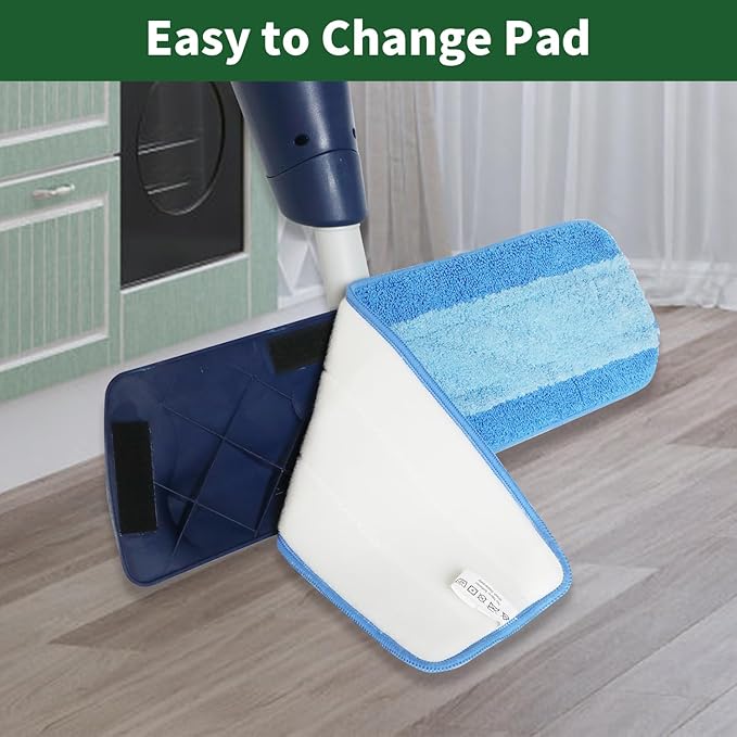 6 Pack Microfiber Cleaning Pads for Bona Mop, Reusable Microfiber Mop Pads for 18 Inch Mop, Hardwood & Hard Surface Floors Replacement Cleaning Mop Pads, Machine Washes
