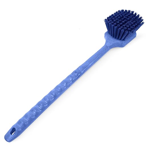 SPARTA 40501EC14 Plastic Large Scrub Brush, Kitchen Brush, Utility Brush With Long Handle For Cleaning, 20 Inches, Blue, (Pack of 6)