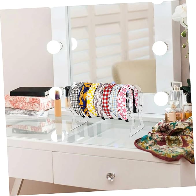 Acrylic Headband Holder Display Stand for Women Hair Accessory Organizer for Home Shops Space-saving Headwear Rack Simplifies Hair Accessory Storage Keeps Your Collection Neat