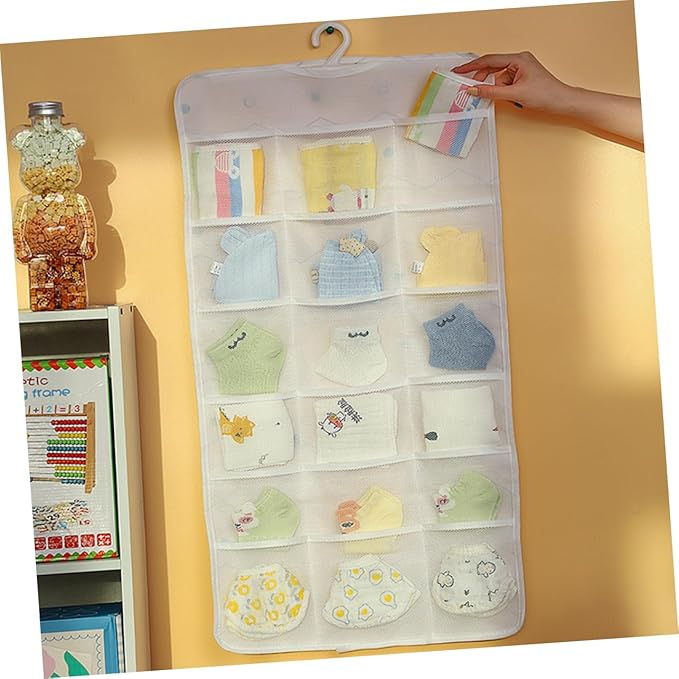 Vertical Hanging Hair Accessory Organizer Boys and Girls Headband Storage Hanger Wall Pouch for Hair Bow Holder Clips