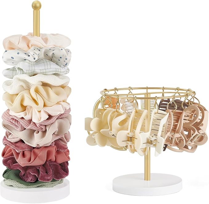 Dahey Claw Clip Organizer and Scrunchie Holder Hair Accessories Organizer Bedroom Bathroom College Dorm Room Decor for Women and Girls