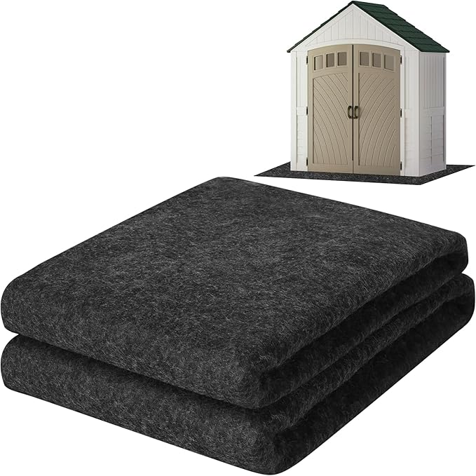 ToLanbbt Outdoor Storage Shed Floor Mat, 7 x 4 FT Waterproof Carport Mat, Washable Furniture Pad with Non Slip Backing for Dust, Oil, Protection, Storage Shed Not Included
