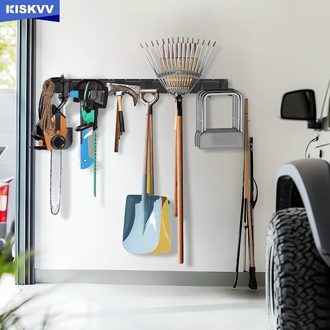 Garage Tool Organizer Wall Mount, 48 Inches Garage Storage, Carries 560 lbs with Anti-Rust, Easy Assembly, Sturdy Design,for Efficient Tool Storage Garage Organization