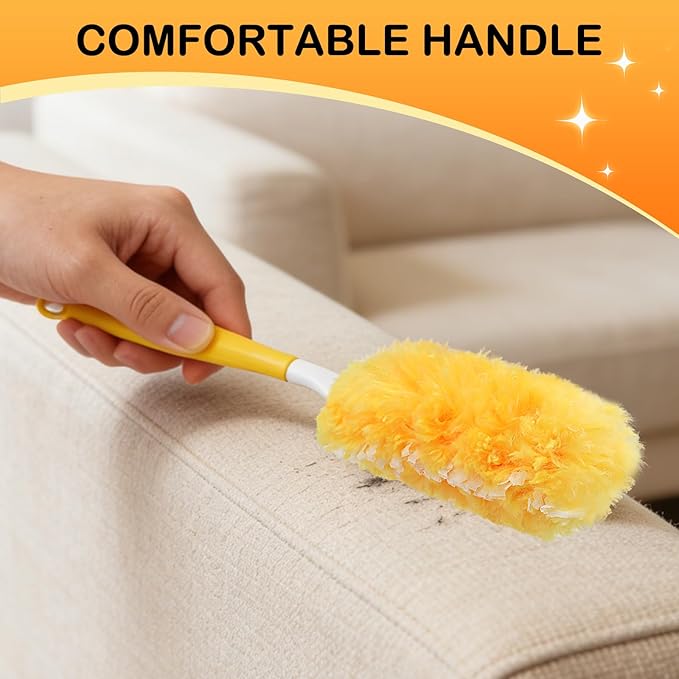 SetSail 30 Count Duster Refills Compatible with Swiffer Dusters for Cleaning with 1 Handle Disposable Duster Refill Multi Surface 360 Duster Cleaner Kit for Ceiling Fan, Blind, Furniture