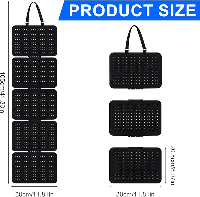 BOXOB Wall Hanging Brooch Pin Organizer, Enamel Lapel Pin Display Case Panels, Easy to Install Collection Storage Holder Pages with 5 Loose-Leaf Board Pieces for Pin Folio Display Stand(Black)