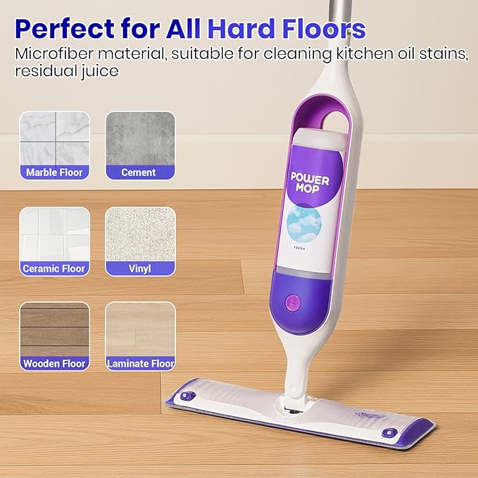 10 Pack Swiffer PowerMop Replacement Mop Pads,Compatible with Swiffer PowerMop Multi-Surface Mop,Size:15''*4.53'',Grey