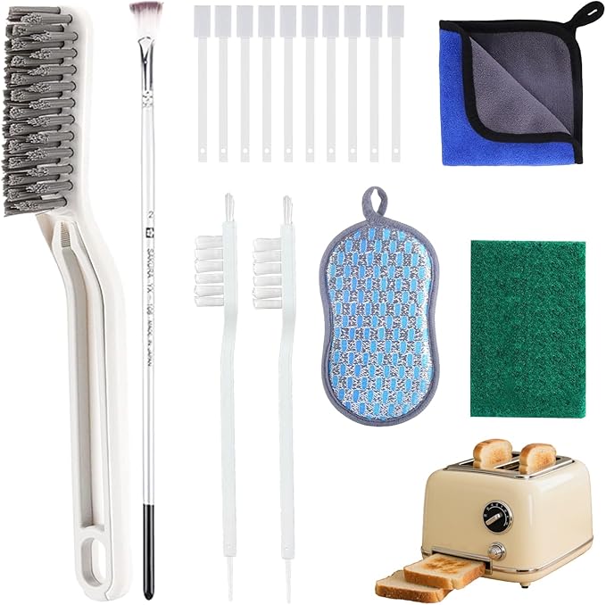 Toaster Cleaning Tools Set, Toaster Cleaner Brush, Toaster Accessories, Suitable for All Types of Toasters（17 Pcs）