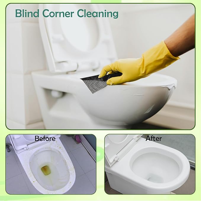 30Pcs Cleaning Screens for Toilets Cleaner Hard Water 5.5 x 4 Inch Flexible Scrubbing Pads for Household Cleaning Scouring Mesh Pad for Remove Grills Carbon Rust Scale(30)