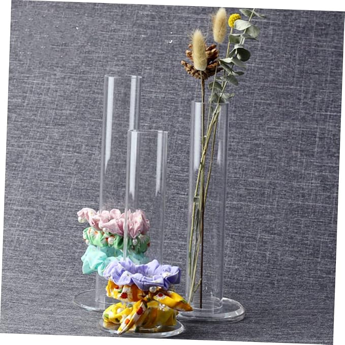 LIFKOME 2pcs Transparent Acrylic Hair Tie Storage Rack Hair Accessories Organizer Space-saving Desktop Display Stand for and Jewelry Durable and Easy to Clean