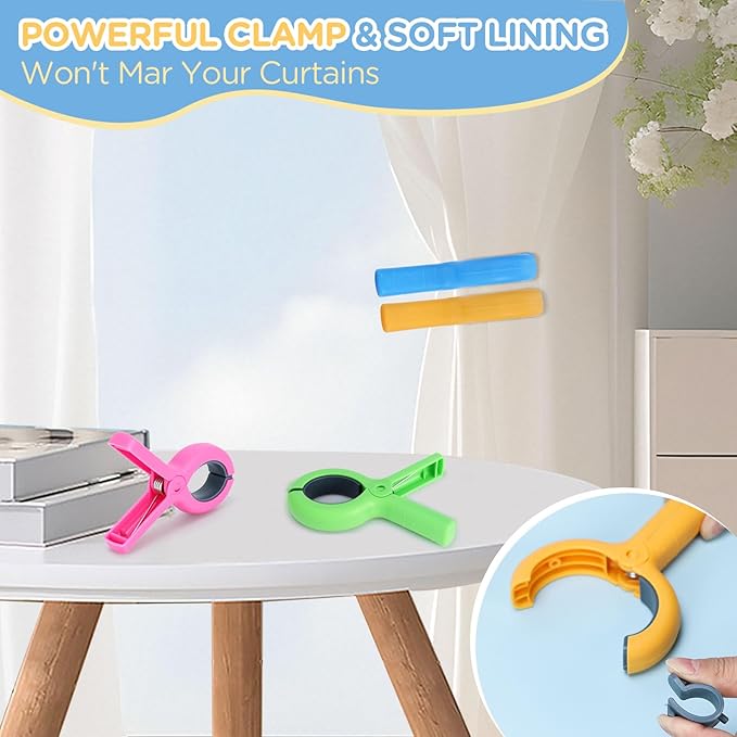 12Pcs Beach Towel Clips for Beach Chairs, 3.7 Inch Chair Clip for Cruise Pool, Clothes Pins Heavy Duty 4 Colors