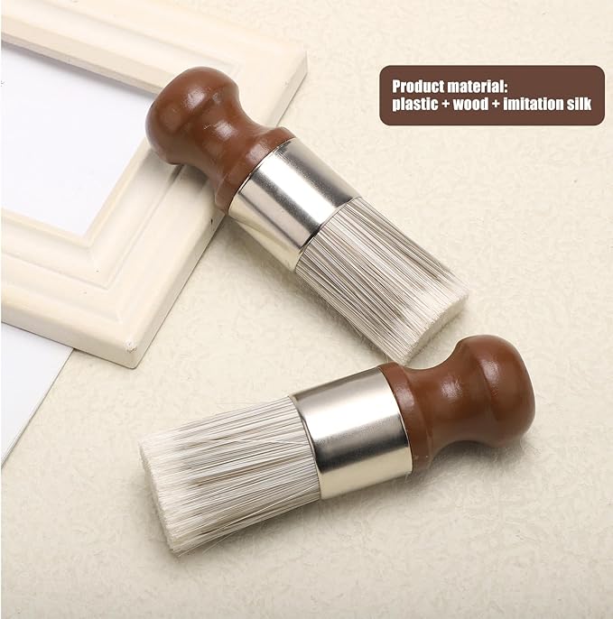 3pcs Salve Brush for Furniture, Wood & Leather Repair Cream Brush Durable Care Balm Applicator Tools for Soft Household Home Furniture Leather Vinyl Record Dust Removing