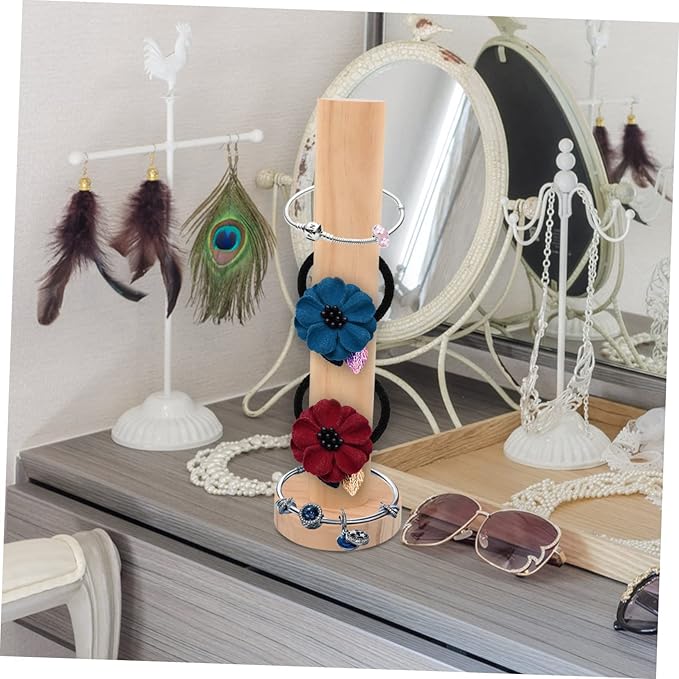 Veemoon Hair Tie Storage Rack Premium Hair Accessories Organizer Desktop Scrunchy Holder and Bracelets Girl Room Decor