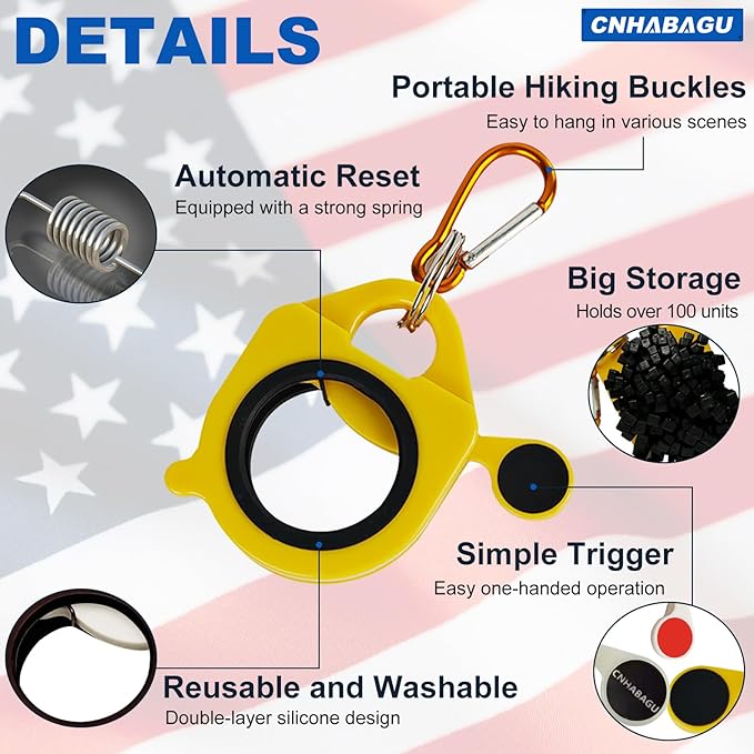 Zip Tie Holder Organizer Cable Tie Organizer Holder for Tool Belt Strong Efficient Solution for Electrician Zip Ties Holder Reusable Portable Safety(Yellow, 4 Pack)