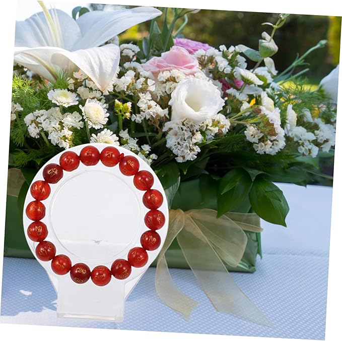 6pcs Acrylic Jewelry Display Stand for Bracelets Bangles and Prayer Beads Accessories Organizer for Home Store and Events