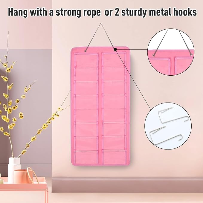 Sunglasses Dust-Proof Organizer Storage Wall Mounted Hanging Sunglasses Organizer 16 Slots Glasses Storage Organizer Holder