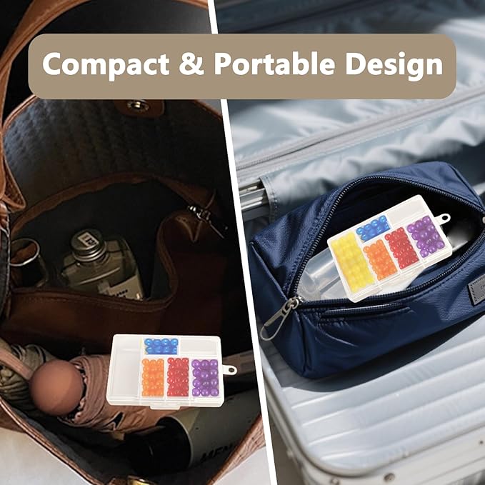 Small Bead Organizer Mini Box Plastic Divided Storage Container with 6 Compartments Craft Jewelry Boxes with Divider Travel Item Containers and Compartment Box for Beads and Accessories