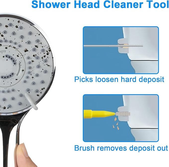 Multiplesize Showerhead Cleaner Tools, Shower Head Cleaning Brushes Small Hole, Handheld Showerhead Cleaner Anti-Clogging Cleaning Brush for Bathroom Small Hole Gap Nozzle Window Slot