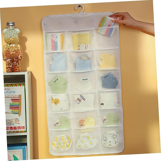 Luxshiny Hanging Accessory Organizer Wall Hanging Hair Clasp Headwear Storage Holder Jewelry Display Organizer White