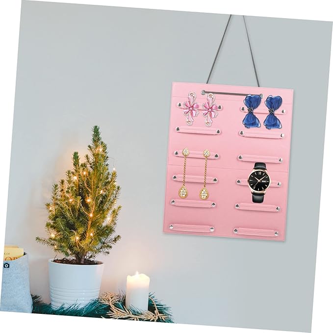 PRETYZOOM Hanging Hair Accessories Organizer Hair Bow Hanging Holder Hairband Bag Display Pouch