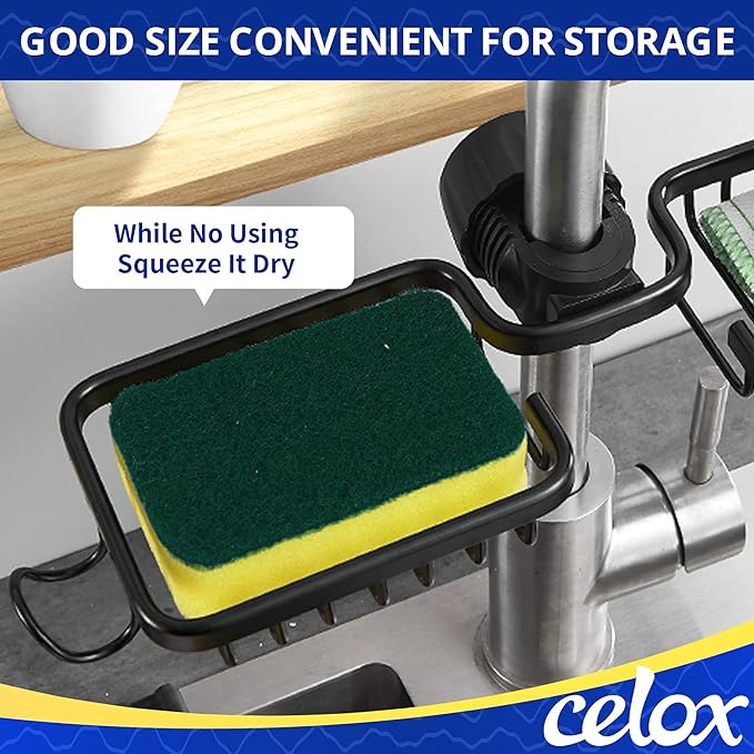 CELOX Sponges Kitchen Sponges for Dishes and Cleaning, 2-Sided Scrub Sponges Dish Sponge and Kitchen Sponge for Washing Dishes, Heavy Duty, Non-Scratch, Sinks, Household Use, Green and Yellow, 12-Pack