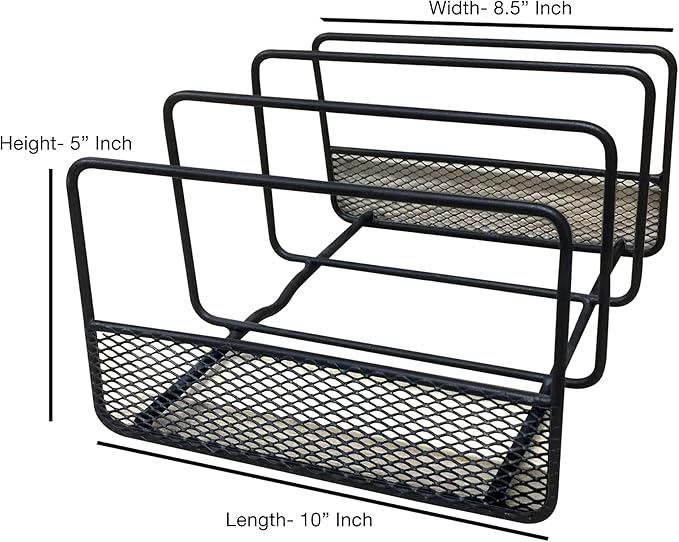NU Steel WIRE AND MESH ORGANIZER RACK - OIL RUBBED BRONZE