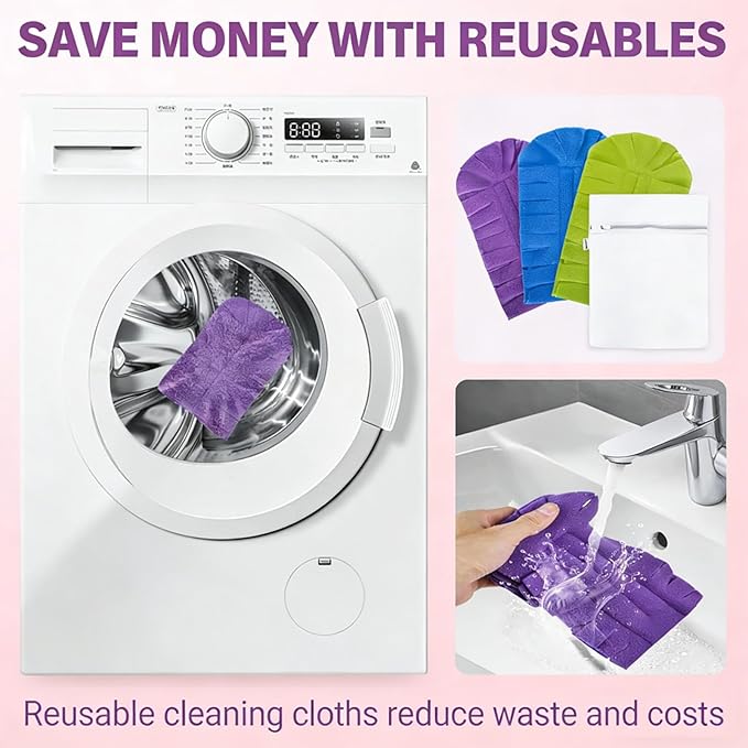 Reusable Duster Refill, Upgrade Duster Refill Reusable Fleece Dusters Refills Feather Flat Dusters Multi Surface Washable Cleaning Pads Tools for Home, Blinds, Car, Furniture, Fans (2set)