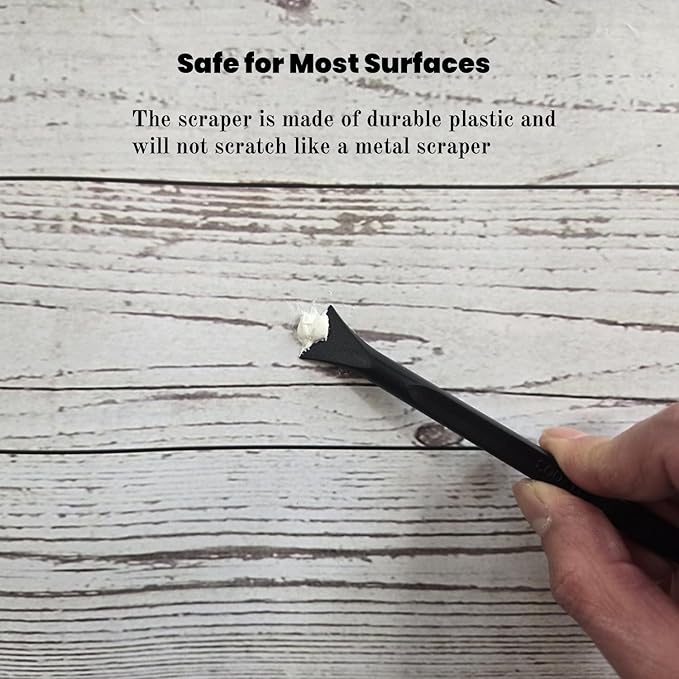 Plastic Scraper Multi-Purpose Scraper Non-Scratch Cleaning Tool Easy to Clean Small and Narrow Spaces and Gaps, Perfect to Remove Stickers, Labels, Oil Stains, Food, Dirt, Etc 3-Pcs