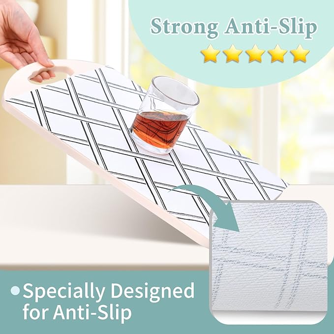 Drawer and Shelf Liner for Kitchen Cabinet: 17 in X 30 Ft Non Slip Waterproof Shelf Paper Non Adhesive Refrigerator Liners Black and White Squares Easy Liners for Bathroom