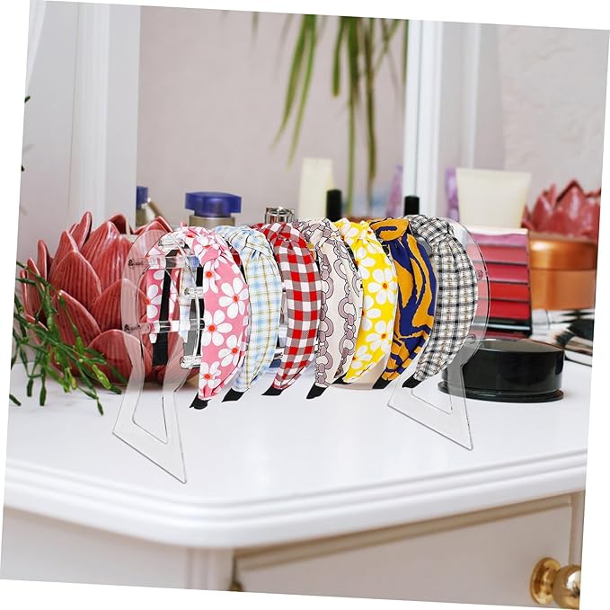 Acrylic Headband Holder Display Stand for Women Hair Accessory Organizer for Home Shops Space-saving Headwear Rack Simplifies Hair Accessory Storage Keeps Your Collection Neat