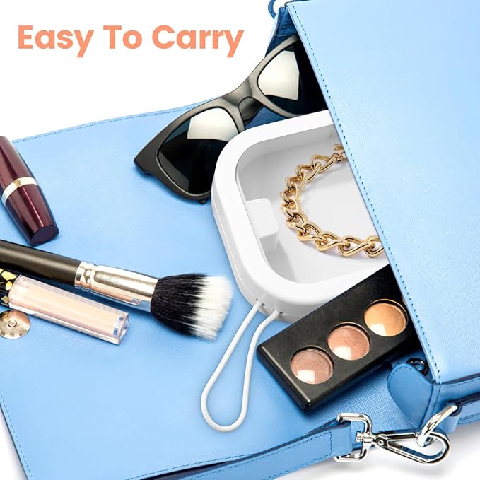 PRETYZOOM Hair Tie Storage Organizer Box with Lid Portable Small Desktop Storage for Headbands Earrings Jewelry and Denture Accessories