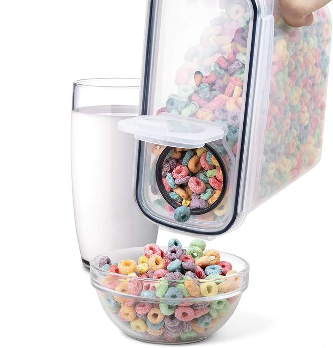 Cereal Containers Storage Set - 4 Piece Airtight Large Food Storage Containers(135.2oz), BPA Free Dispenser Plastic Cereal Storage Containers