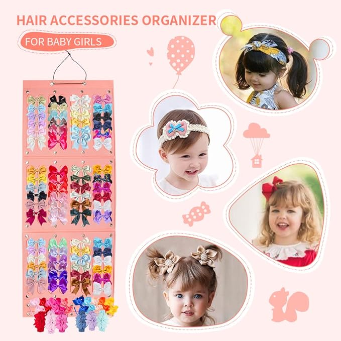 Aosome Hair Bows Holder Organizer Extra Large Capacity Headband Holder Organizer Hair Clips Holder
