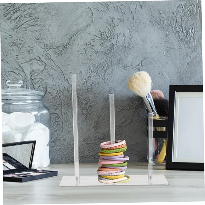 Hair Tie Storage Rack Acrylic Hair Accessories Organizer Scrunchie Display Stand Scrunchie Holder Hairband Organizer for Girls