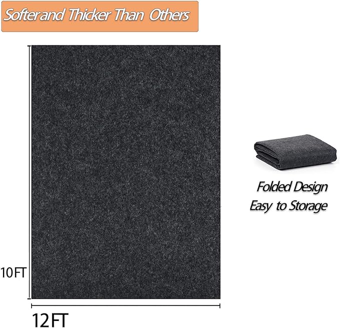10 x 12 FT Outdoor Storage Shed Mat, Waterproof Storage Shed Flooring Mat, Anti-Slip Patio Furniture Floor Scratch Prevention Mat, Dustproof Outdoor Carport Mat